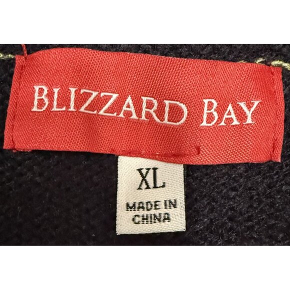 Blizzard Bay XL Christmas Sweater Pug Antlers Pom Poms Design Black Red Green - Picture 6 of 8